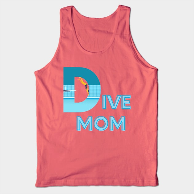 Dive mom Tank Top by Sport-tees by Marino's